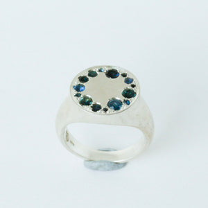 Sapphire Froth Ring by Adele Stewart - Rata Jewellery