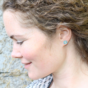 Forget Me Not Studs by Adele Stewart - Rata Jewellery