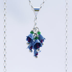 Blue Borage Flower Pendant by Adele Stewart - Rata Jewellery