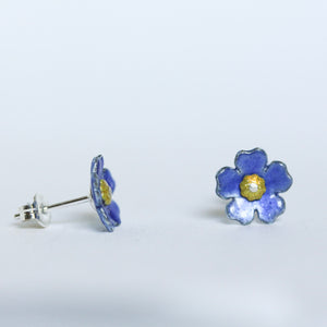 Chatham Island Forget me Not Studs by Adele Stewart - Rata Jewellery