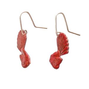 Fantail Earrings - Copper by Stone Arrow - Rata Jewellery
