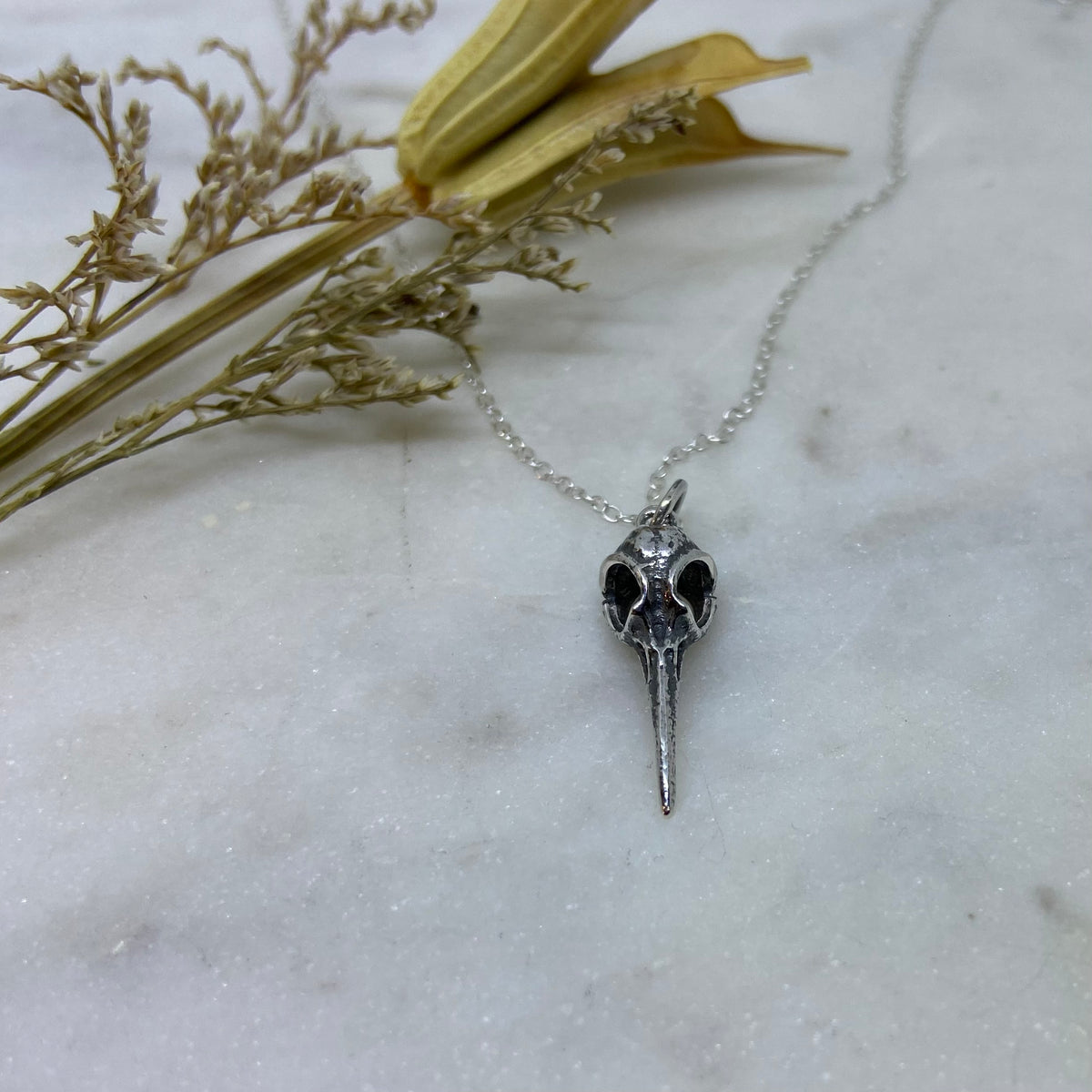 Hummingbird 2025 skull necklace