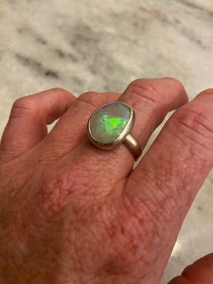 White Opal Ring by Rata Jewellery - Rata Jewellery